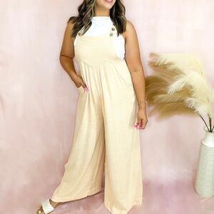 Oatmeal Sleeveless Jumpsuit